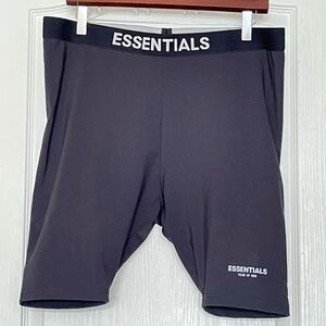 Fear of God Essentials Black Athletic Biker Shorts XL Unisex Hypebeast Gym Fit